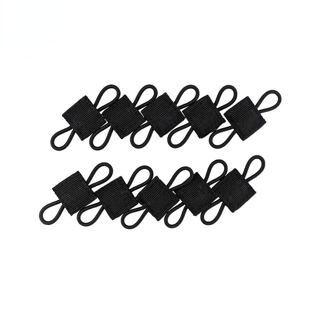10Pcs Molle Retainers Webbing Tactical PTT Retainer Communication Cable Fastener