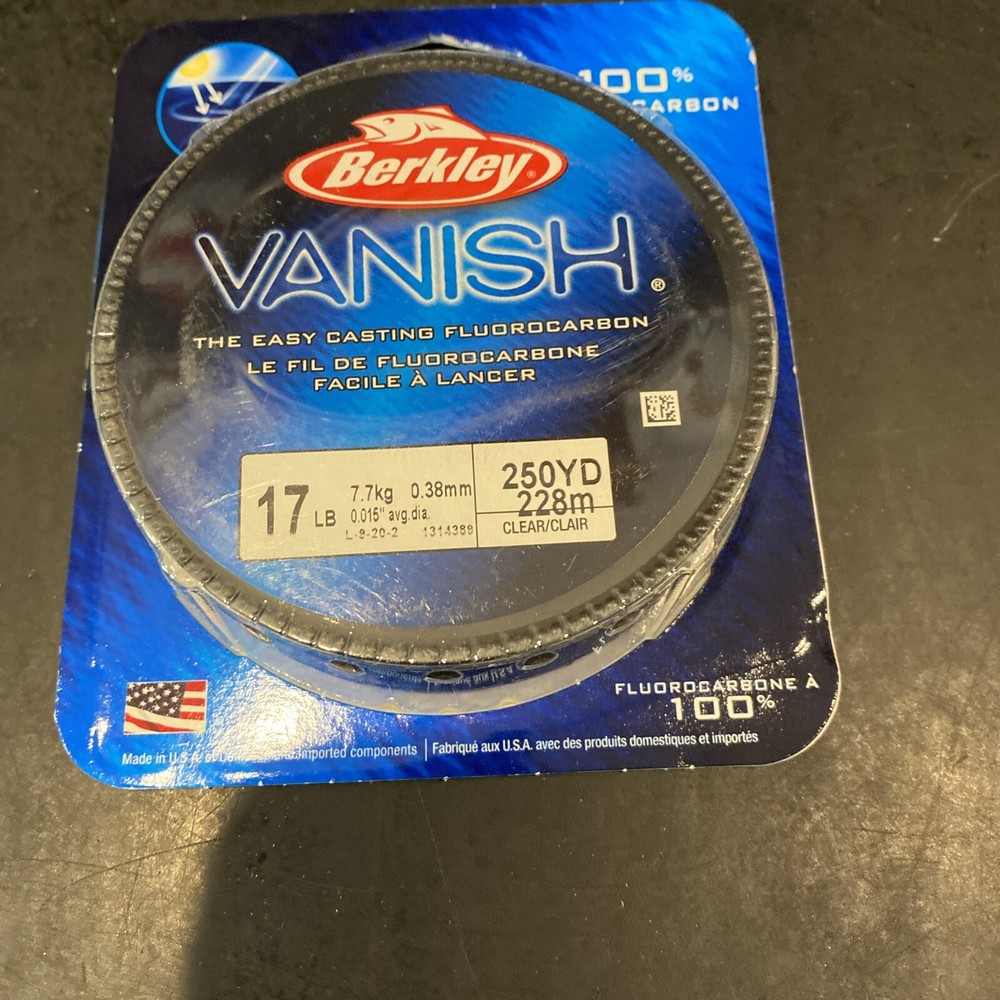 Berkley Vanish 100% Fluorocarbon 17lb   250YD Clear