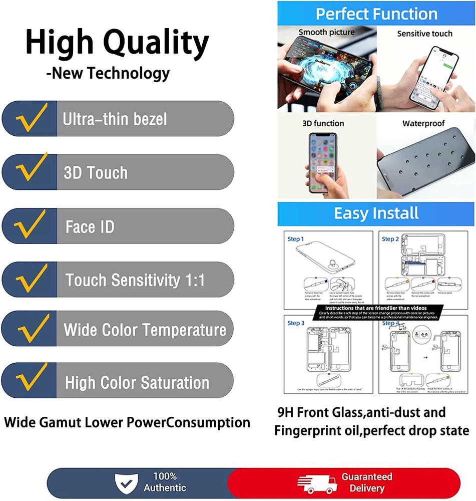 For iPhone 11 Pro Max Incell LCD Display Touch Screen Digitizer Replacement Kit