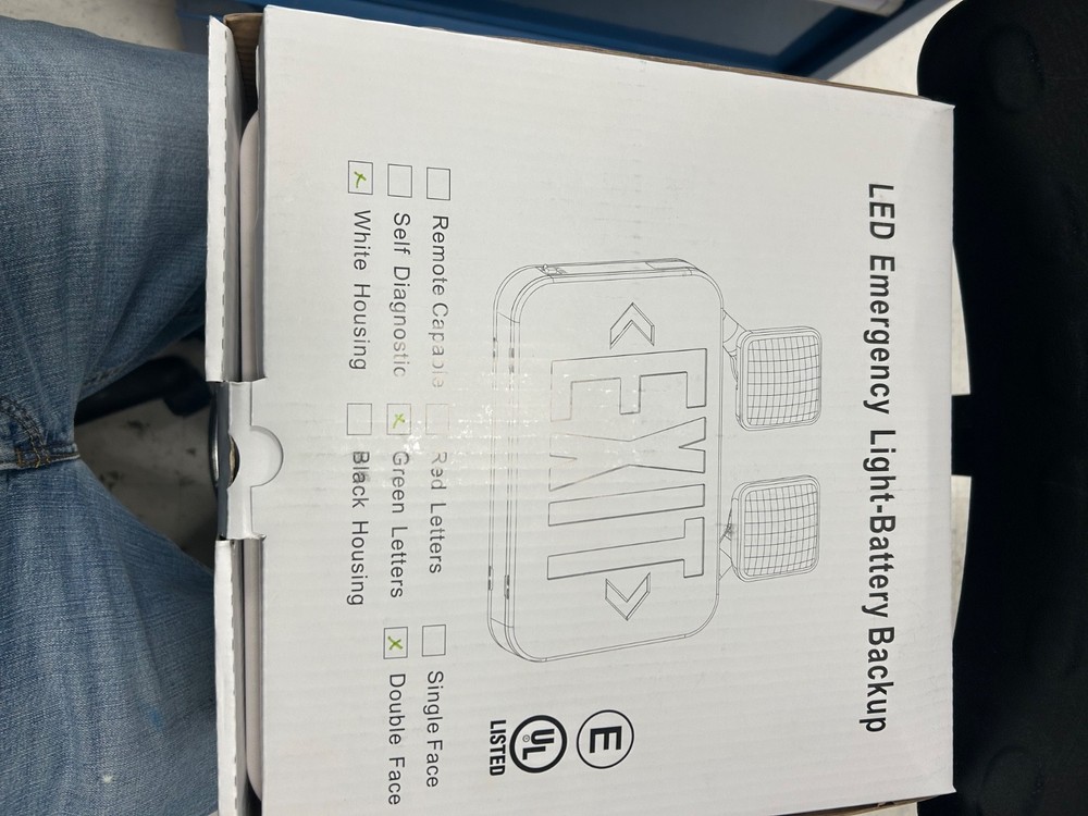 emergency exit light with backup battery