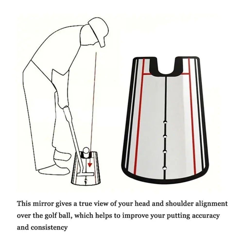 Golf Putting Mirror Training Alignment Aid Swing Trainer Eye Line Practice Tool