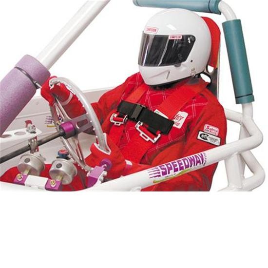 Safety Racing Blk Quick Release Sternum Protector-2 & 3 Harnesses