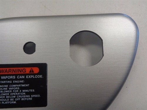 BLANK IGNITION PANEL 102775 BRUSHED SILVER 8" X 4 1/4" MARINE BOAT