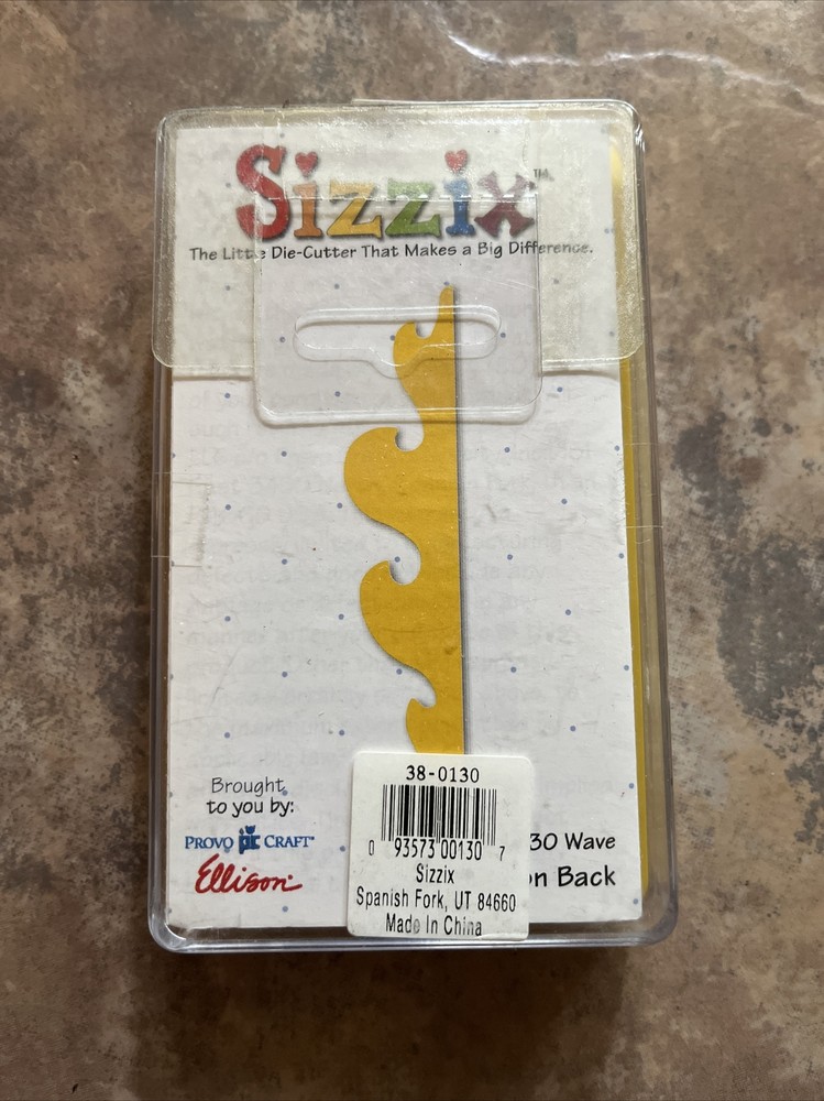 Sizzix Yellow Original Die * Retired 38-0130 Wave