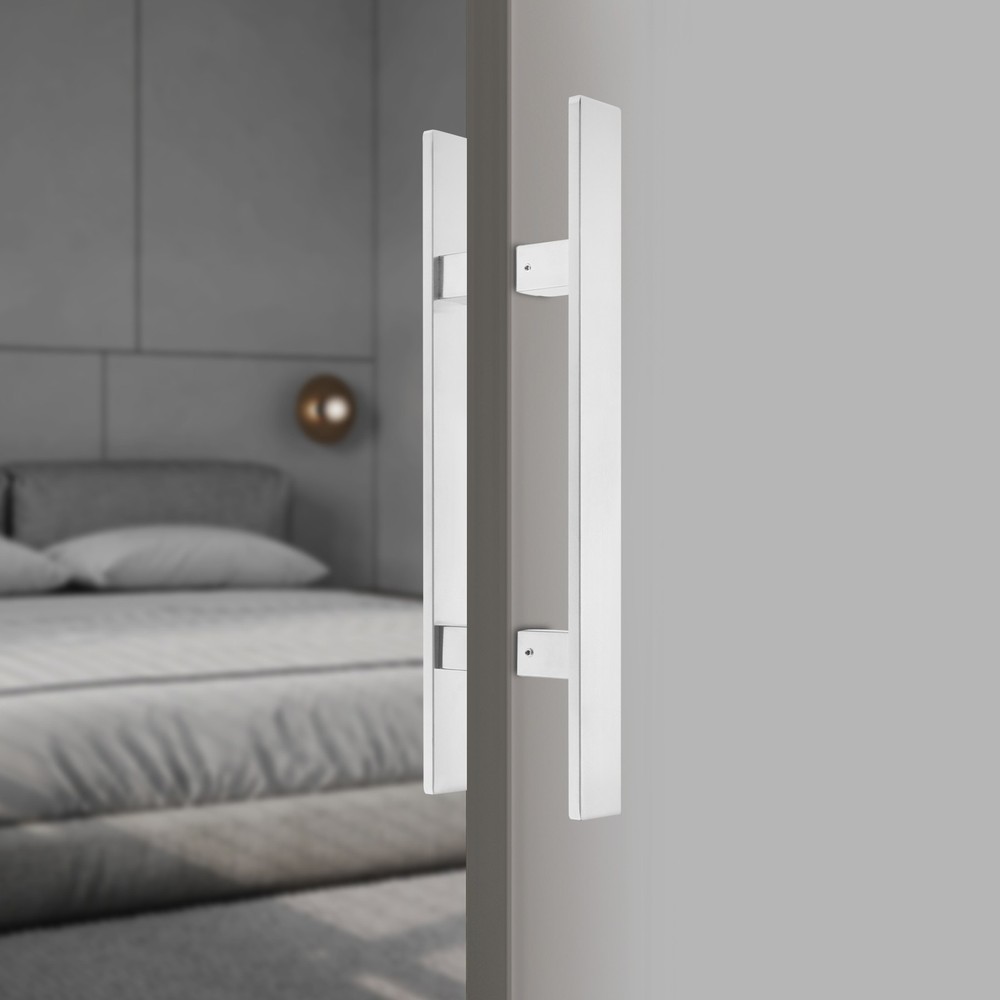 Stainless Steel Double Sided Push Pull Door Handle, H-shaped Door Pull Handle