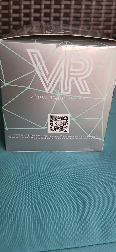 virtual reality headset. download the latest VR app from Apple or Android