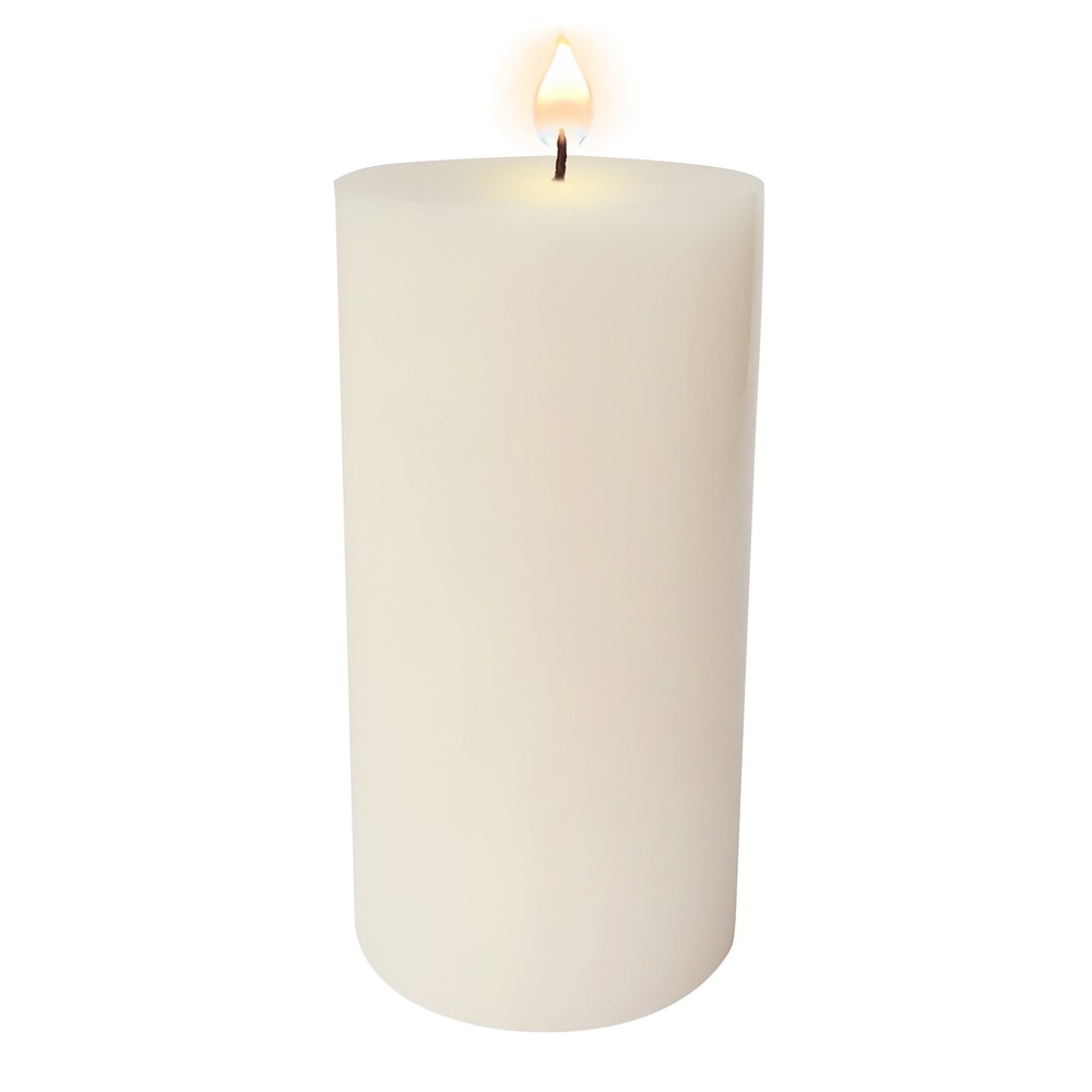 (2 pack) Single Wick 3" x 6" Pillar Candle, Unscented, Ivory