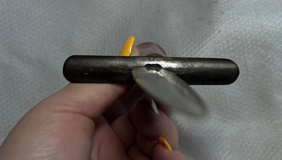WW1 WW2 Dagger Butterscotch Swirl Bakelite Handle Dbl Edge Single Blade Knife