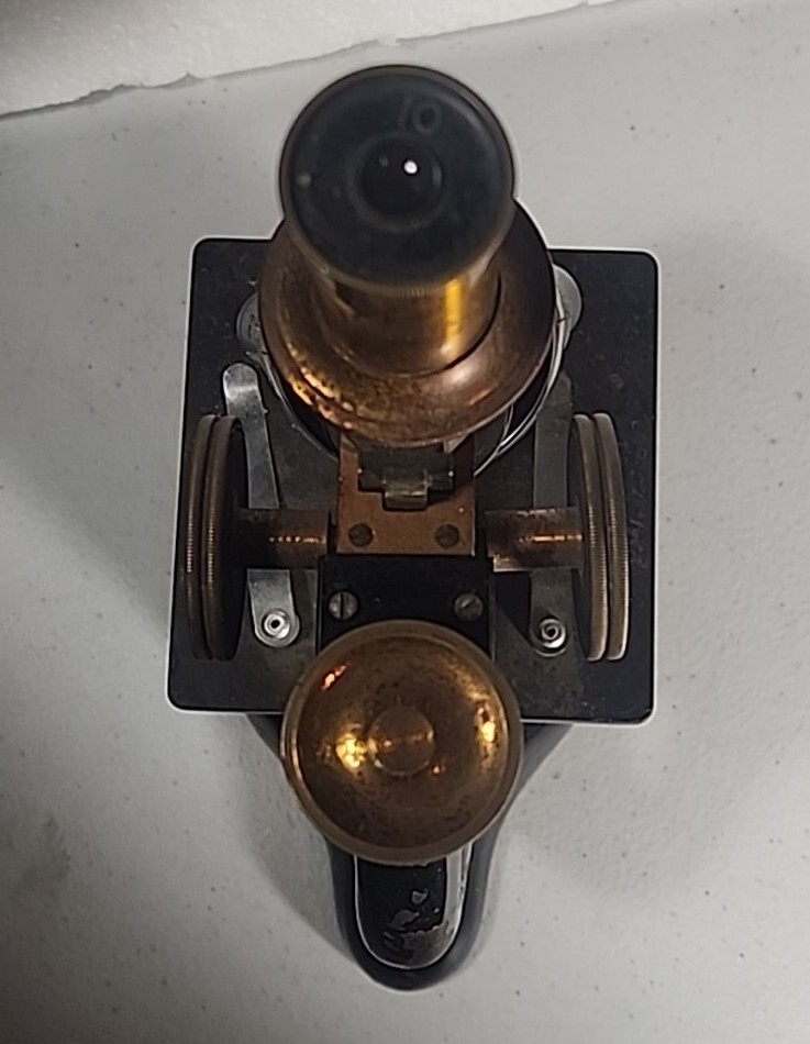 Vintage Bausch & Lomb Optical Microscope Brass / Metal