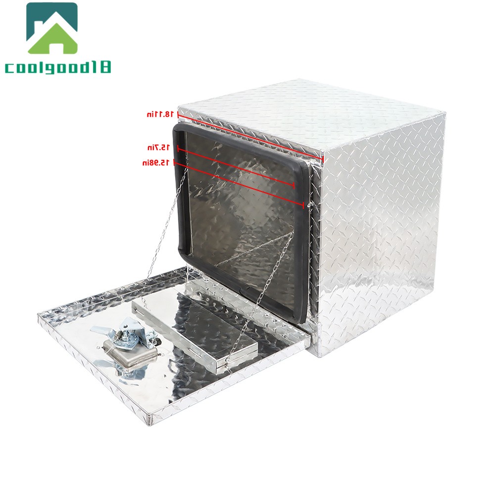 18" x 17"x 18" Silver Trailer Tool Box Heavy Duty Tool Storage Box with Lock