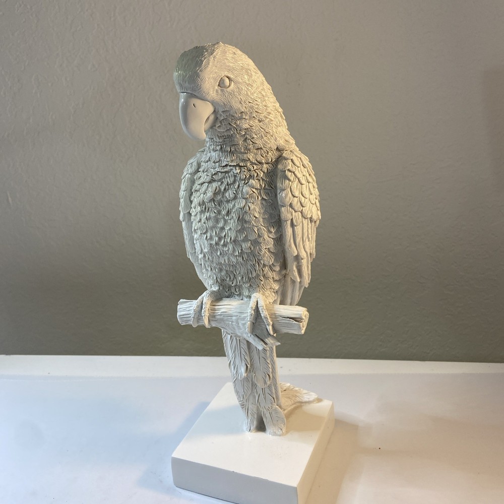 Life-Size 20th Century White Parrot Bird Statue