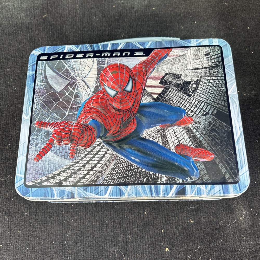 C) 2006 Spider-man 3 Metal Tin Lunch Box Marvel