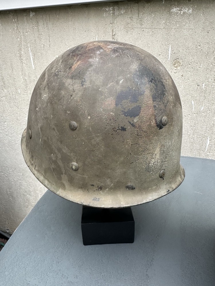 WW2 NAMED FIXED BALE HELMET MATCHED SET PAINTED INSIGNIA