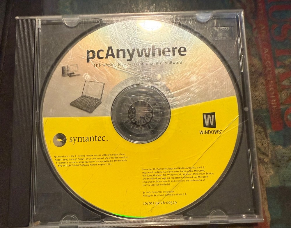 Symantec pcAnywhere Version 10.5 Host CD (2001) for Windows Disc Only