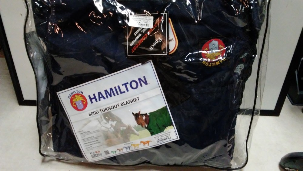 Hamilton 600D Turnout Blanket Size 75" Navy Blue