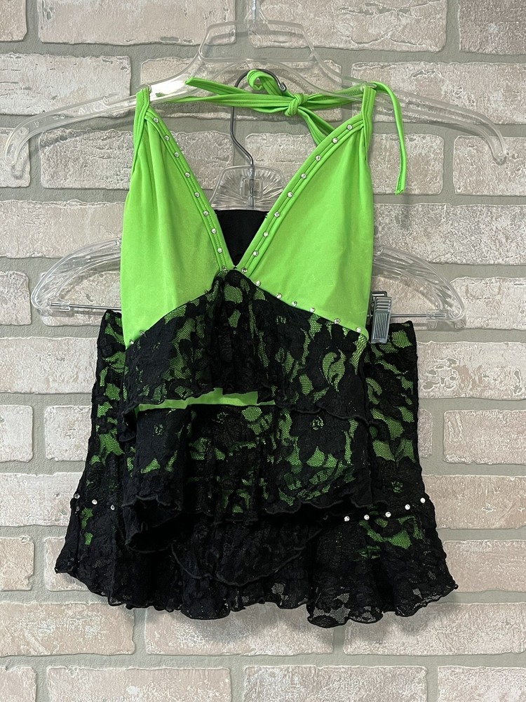 Dance Costume Green & Black