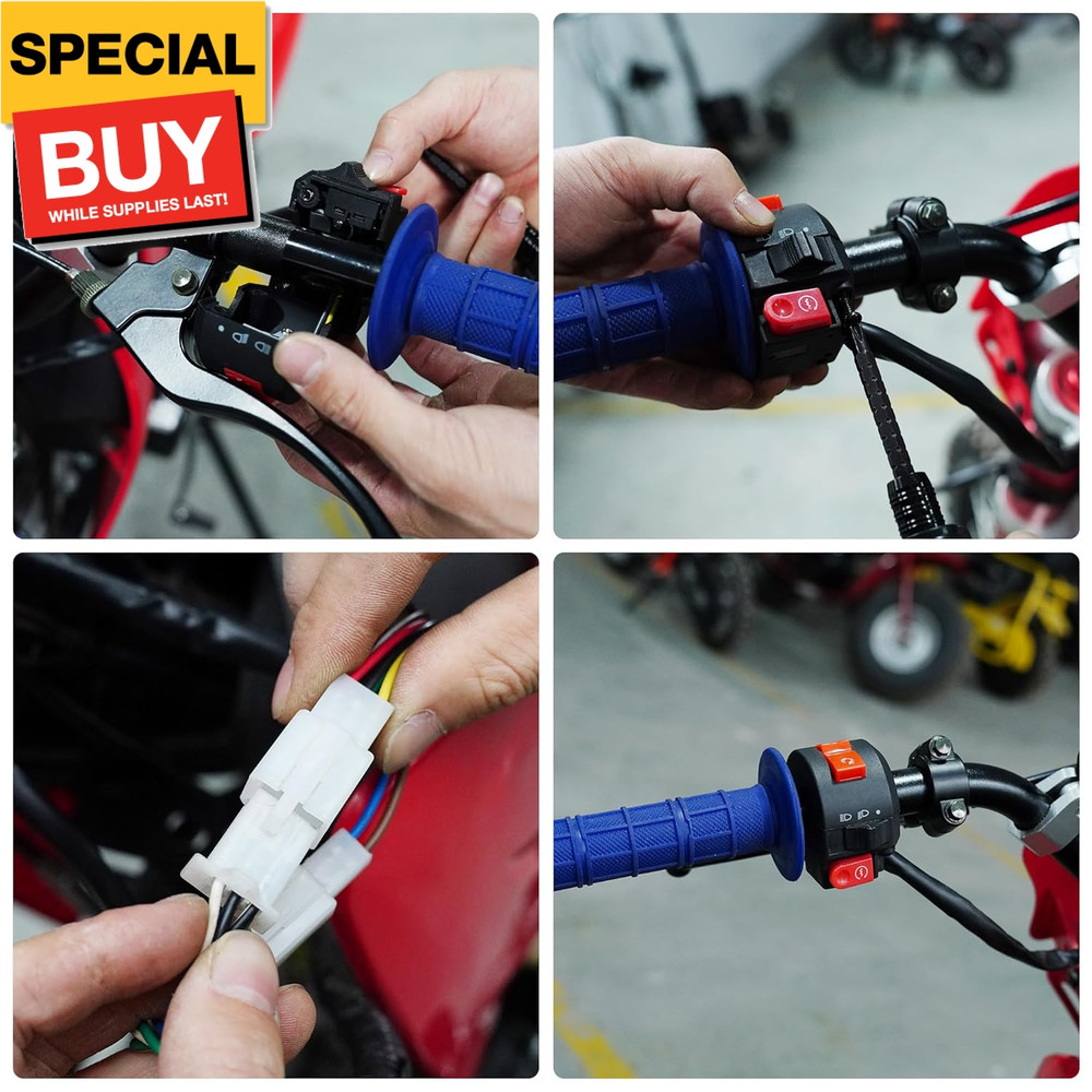 Left Kill Light Starter Switch 8 Wire 3-Function for Taotao SunL Peace Eagle RoK