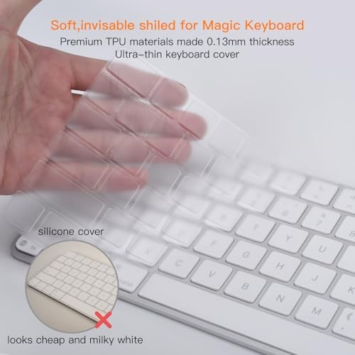 Keyboard Cover for 2024 Apple Magic Keyboard with Touch ID & Numeric Keypad