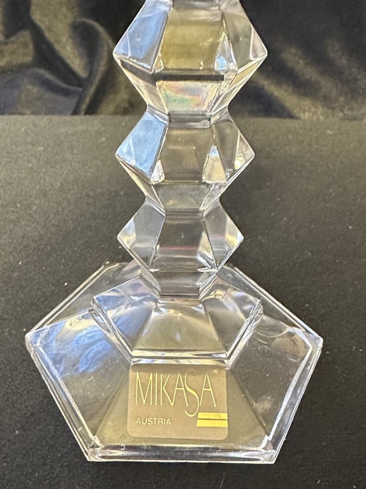 1 Pair Mikasa Crystal Candle Holders
