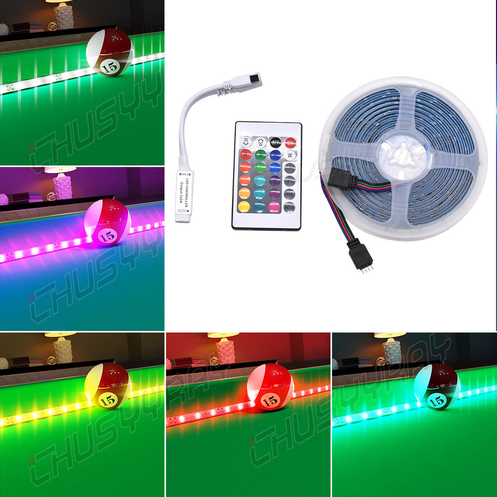 16.4Ft Billiard pool table decorative RGB Lights Remote Control light strip