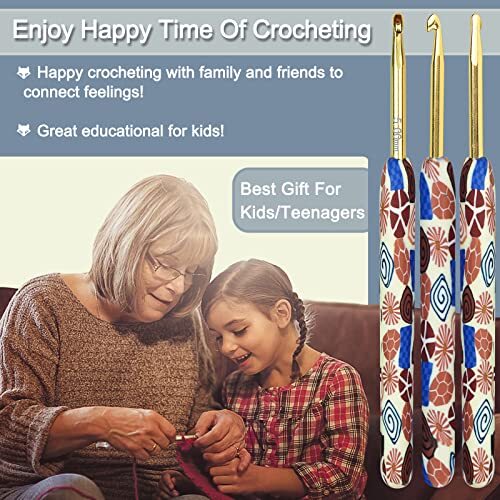 Warm Crochet Hooks Crocheting, Extra Long Crochet Hook Set for Arthritic
