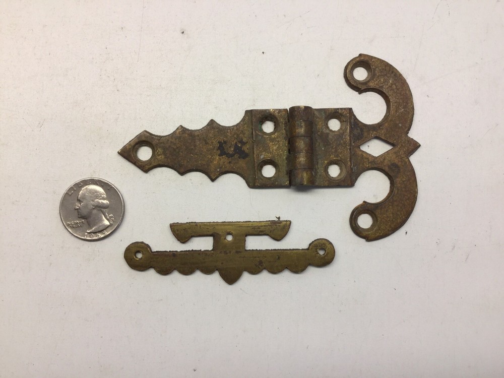 Antique Two Piece Brass Hinge Lot