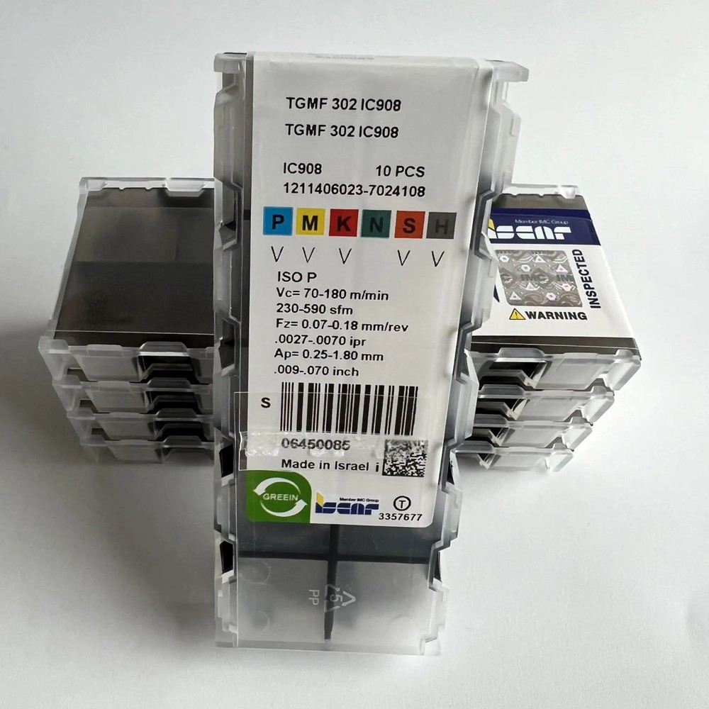 ISCAR / TGMF302 IC908 / Industrial indexable Carbide Inserts 10 Pcs