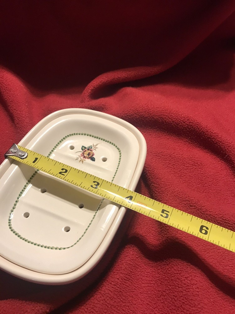 Croscill Floral NELSON Bathroom  Soap Dish  EUC