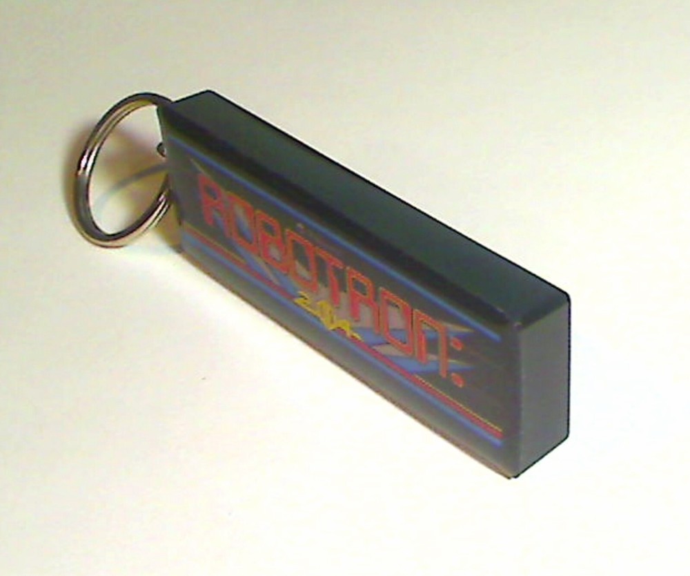 Robotron Arcade Marquee Coin Door accessory Keychain