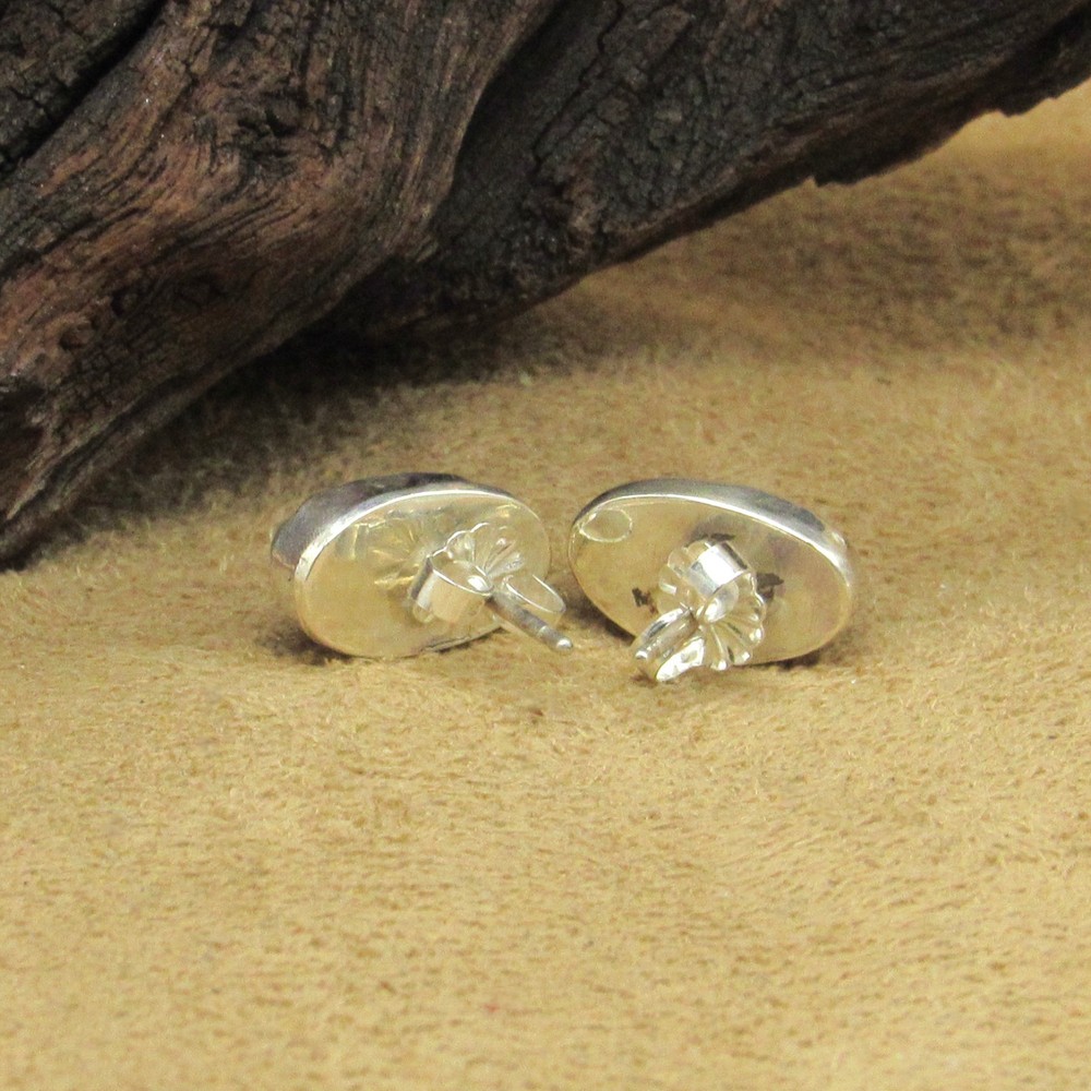 Bold Blue Cat's Eye Sterling Silver Studs