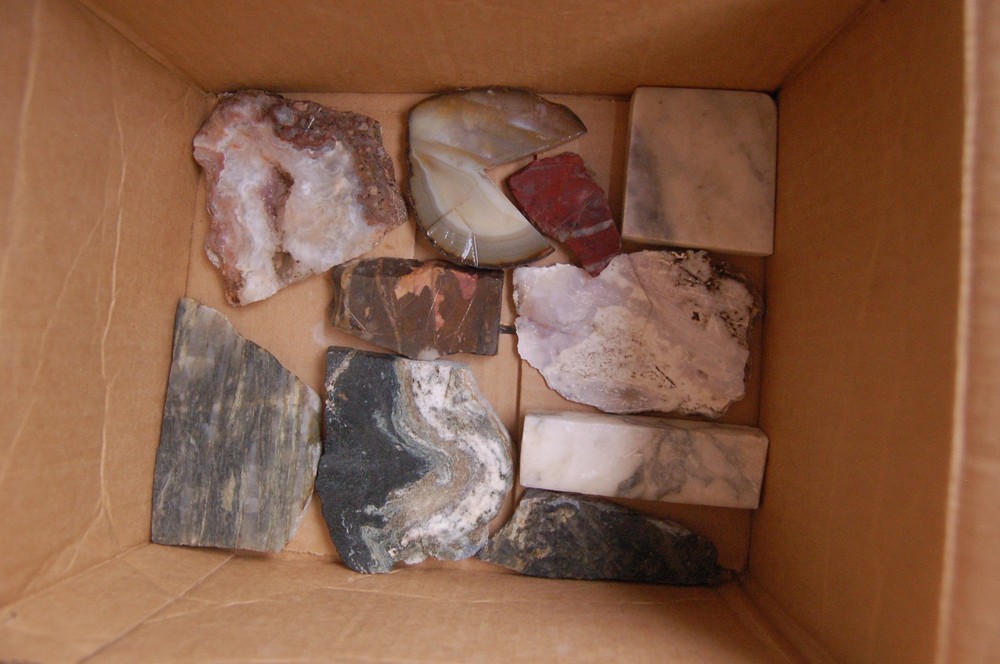 Miscellaneous Jasper, Agate, Calcite Onyx Slabs End Cuts Ect.