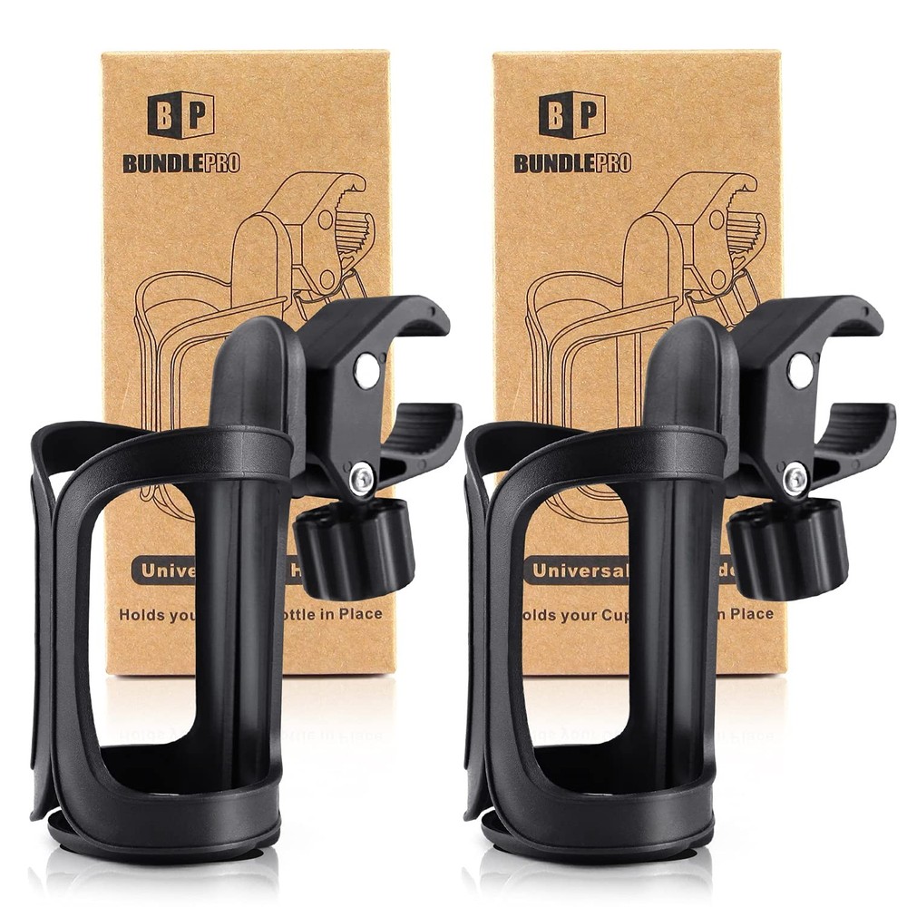 Pack of 2 Stroller Cup Holders, Universal Drinks Holder for