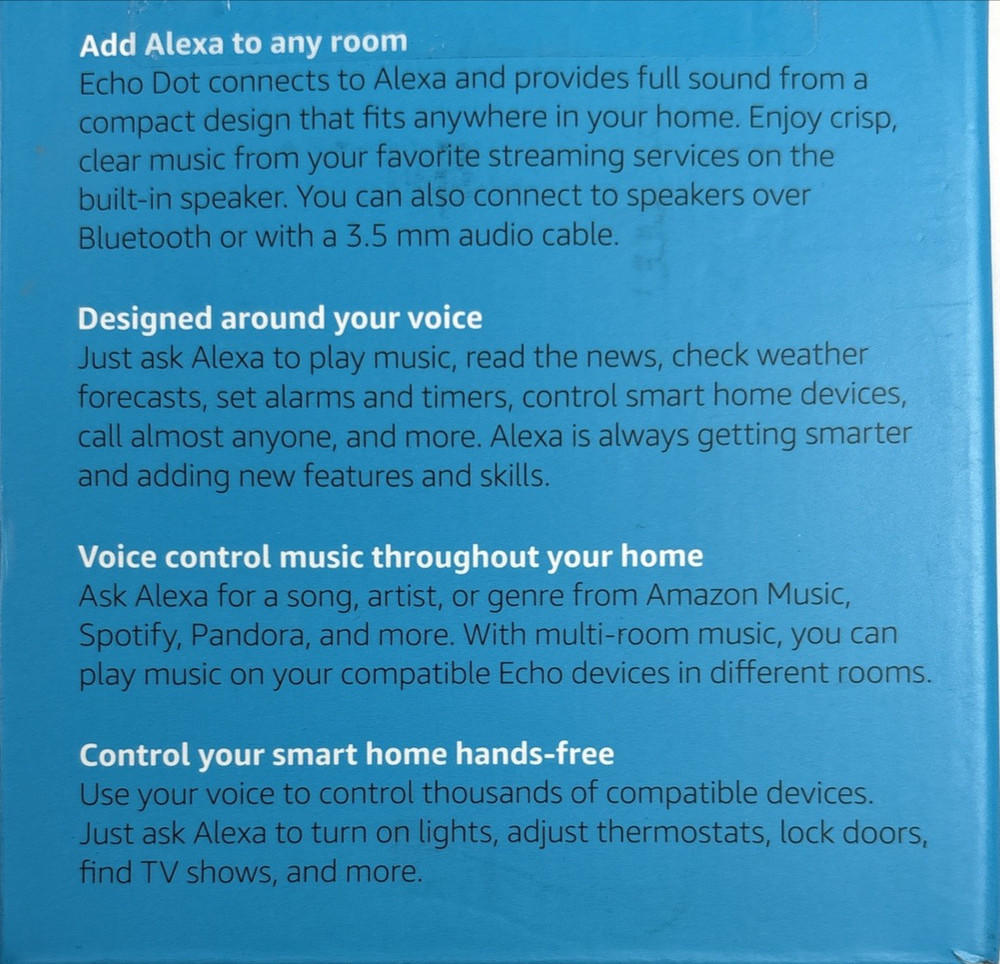 Amazon Echo Dot (3rd Generation) Smart Speaker - Charcoal