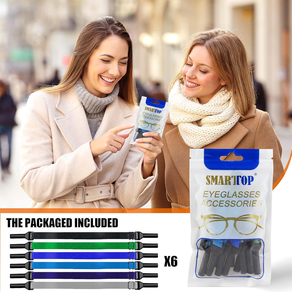 Correas ajustables para gafas (paquete de 6)