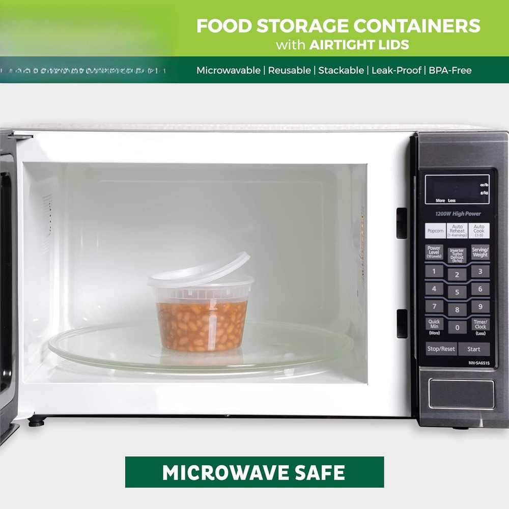 [240 Pack] 16 oz Food Storage Containers, Plastic | Stackable | Leakproof, Clear