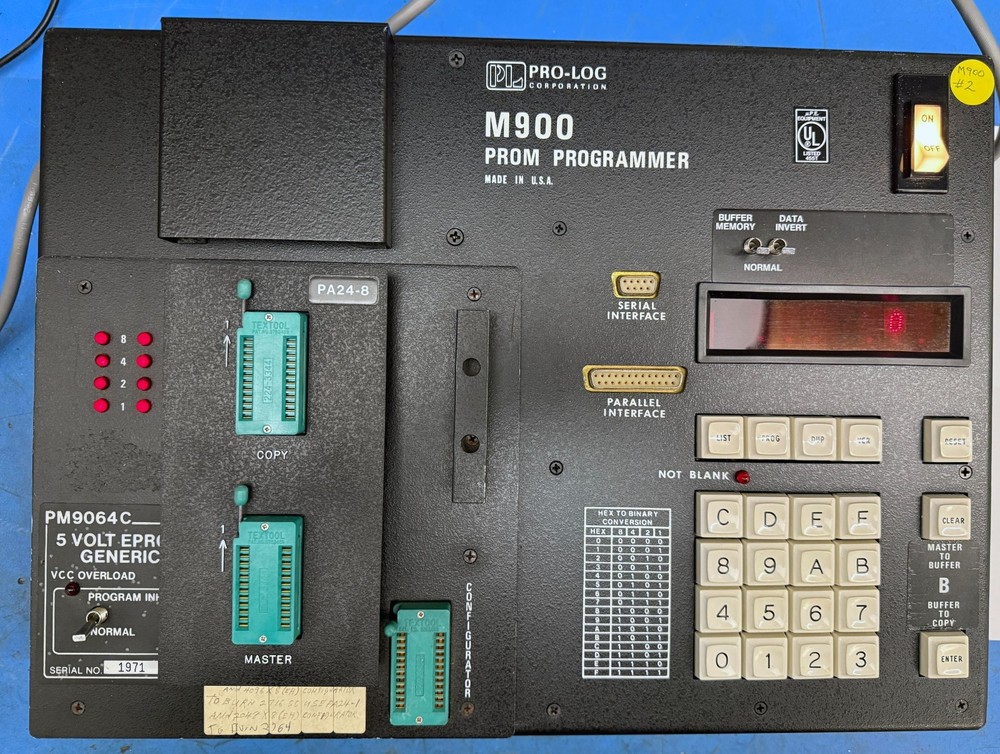Pro-Log M900 EPROM programmer  w/ PM9064C module, 4004 processor based unit