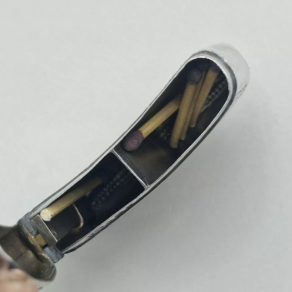 Rare Solid Silver Vesta Case With Two Compartments by Thomas & Marshall 1906
