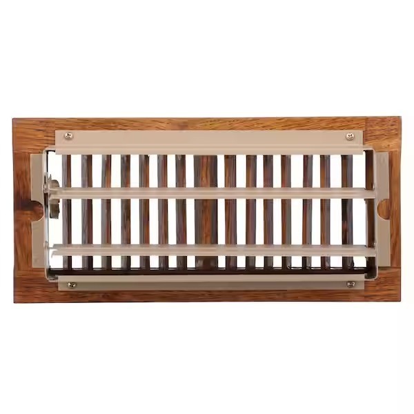 Solid Oak Cover 4 x10" Wood Floor Diffuser Register Vent HVAC True Air Kit Grate