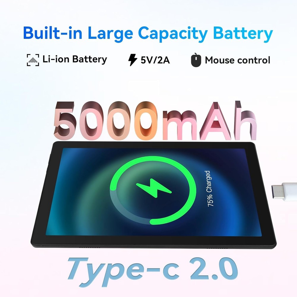 10.1" Android 15 Tablet 20GB RAM,64GB ROM Octa-Core Processor Dual Camera IPS