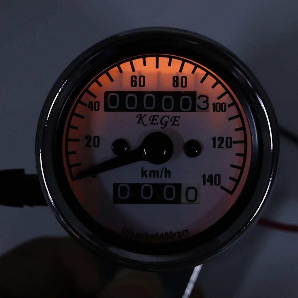 Universal Motorcycle Speedometer Speedometer with Night Lighting 12V Kil...