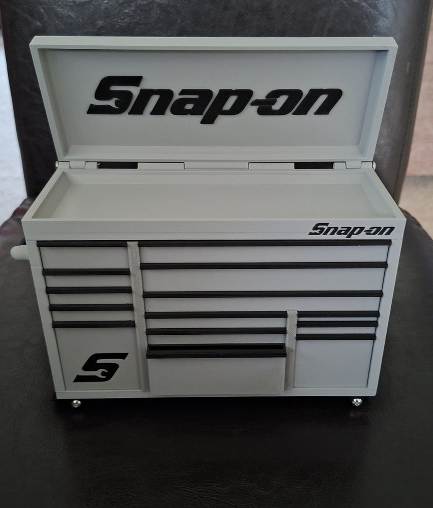 Snap-On Mini High Quality 3D Printed Toolbox (Grey)