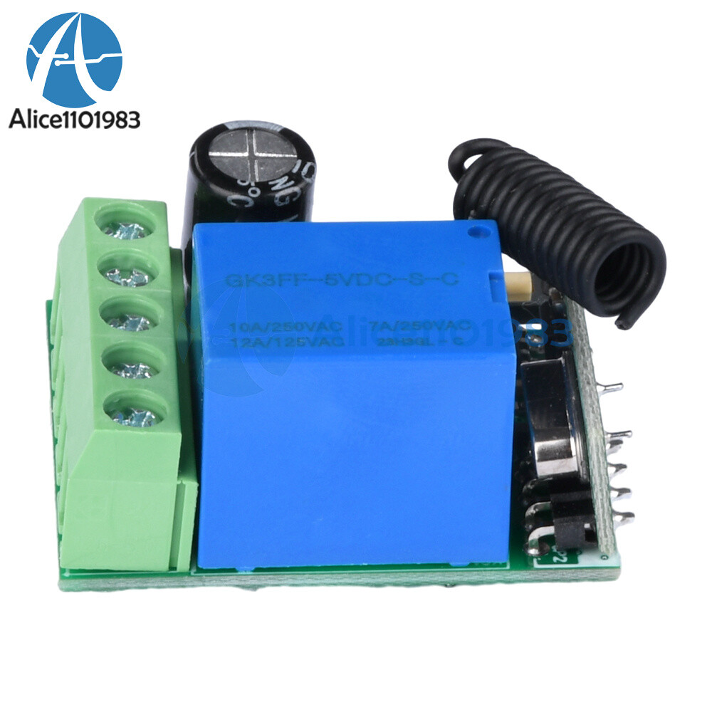 433Mhz 5-60V 1CH Universal Wireless Remote Control Switch Relay Receiver Module