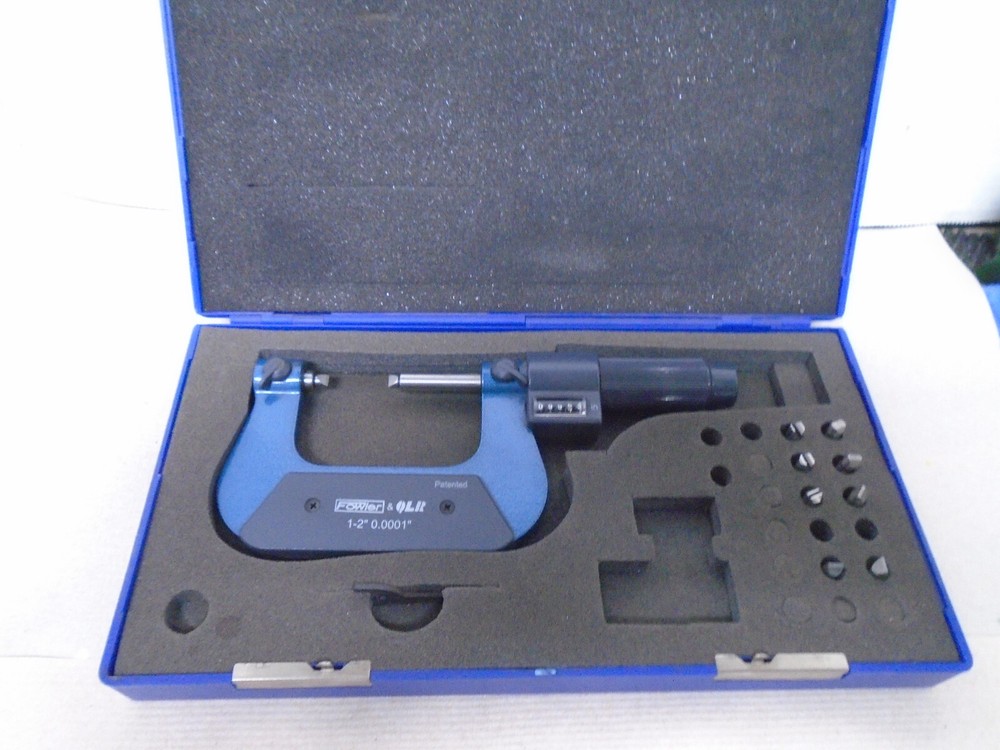 FOWLER 1-2" THREAD  MICROMETER W/ ANVILS  60º EXCELLENT CONDITION
