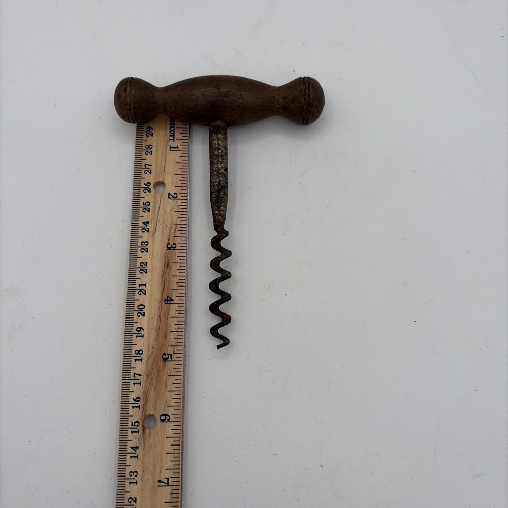 Vintage Wood Corkscrew 4.5”