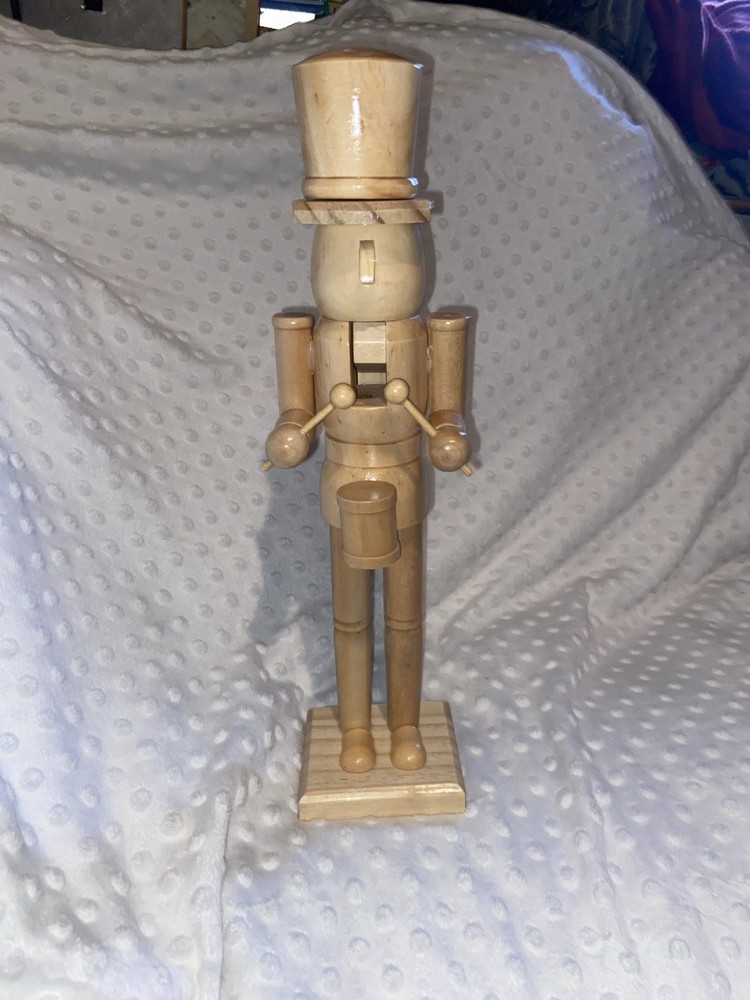 14.5" Natural Wood Drummer Nutcracker