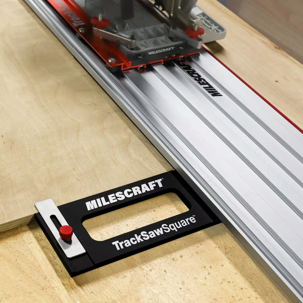 Track Saw Square-Rail Square Guide, 90° Cuts from Edge, Auto-Align, Exclusive fo