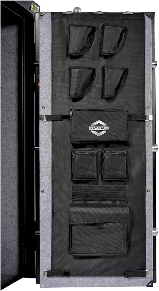 Gun Safe Door Panel Organizer Adjustable w Pistols holsters Documents Storage