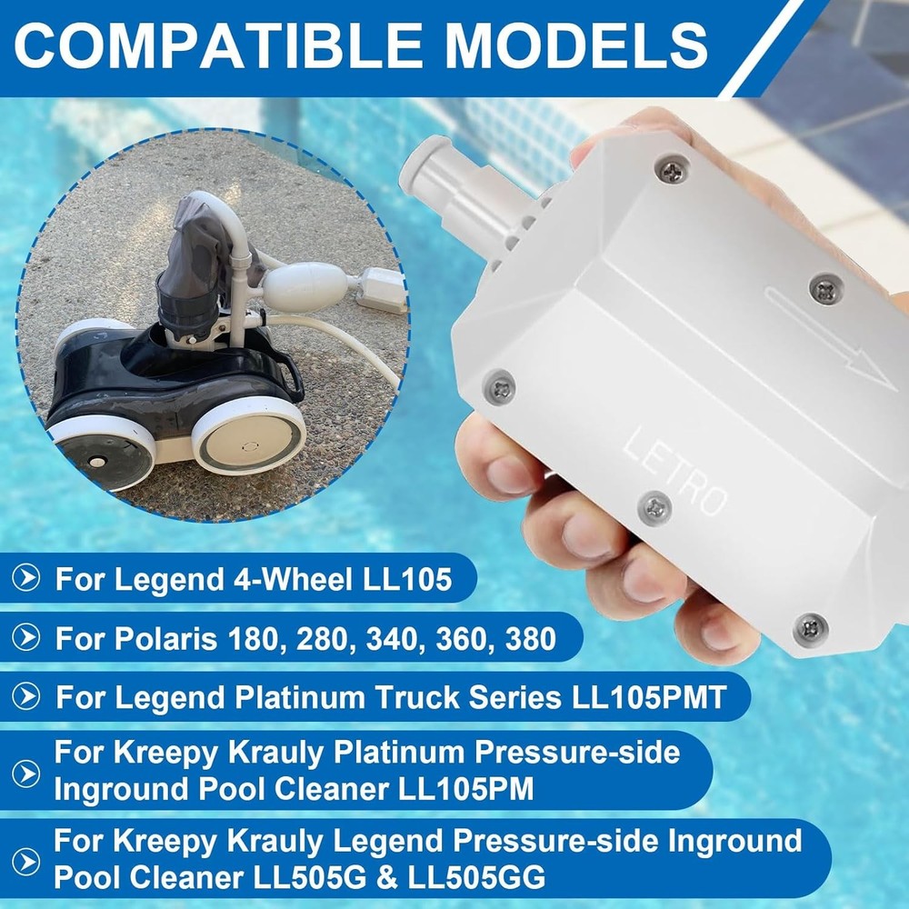 for Pentair E10 White Back-Up Valve Replacement Automatic Pool Cleaner