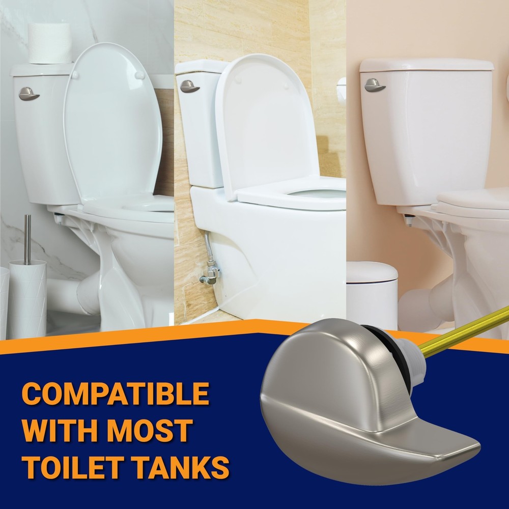 Toilet Handle Brushed Nickel Side Mount