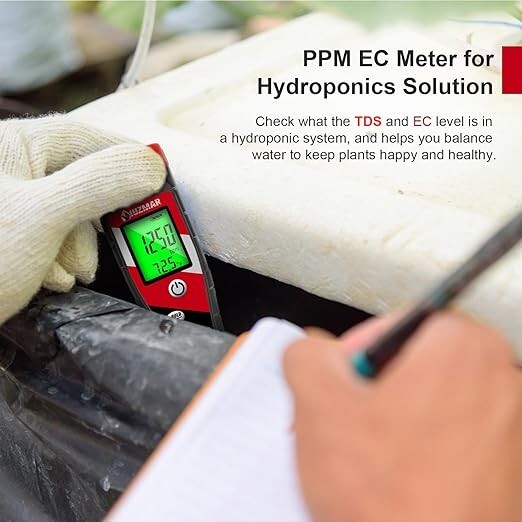 Digital Ph Meter TDS EC for Hydroponic Nutrient Solution and with LCD Display